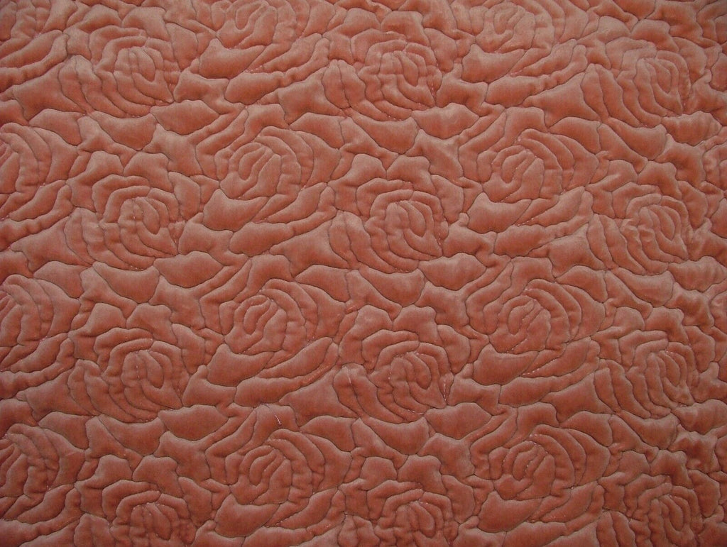 Romo Roses Rose Pink Quilted Velvet Fabric Upholstery Cushion RRP £263.50