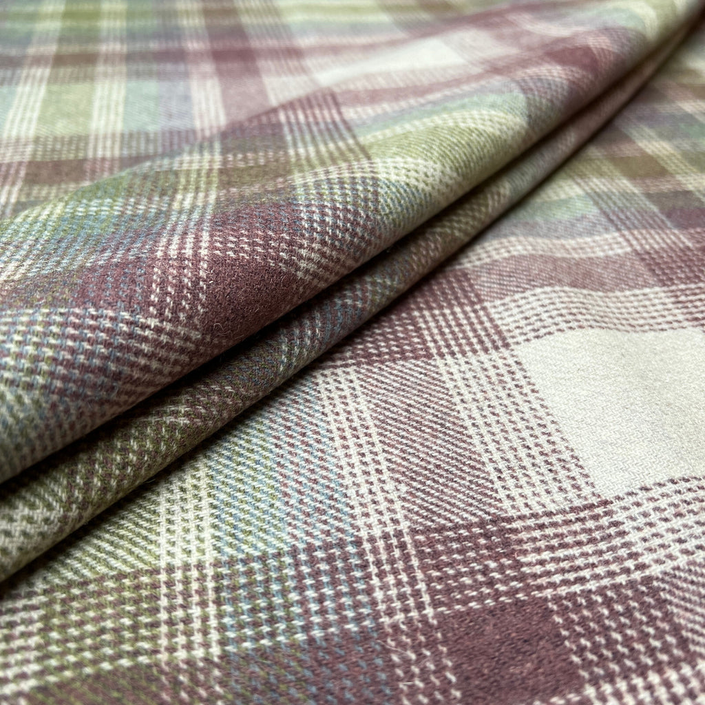 1.9 Metres iLiv Fair Isle Foxglove Wool Tartan Fabric Curtain Upholstery Cushion3