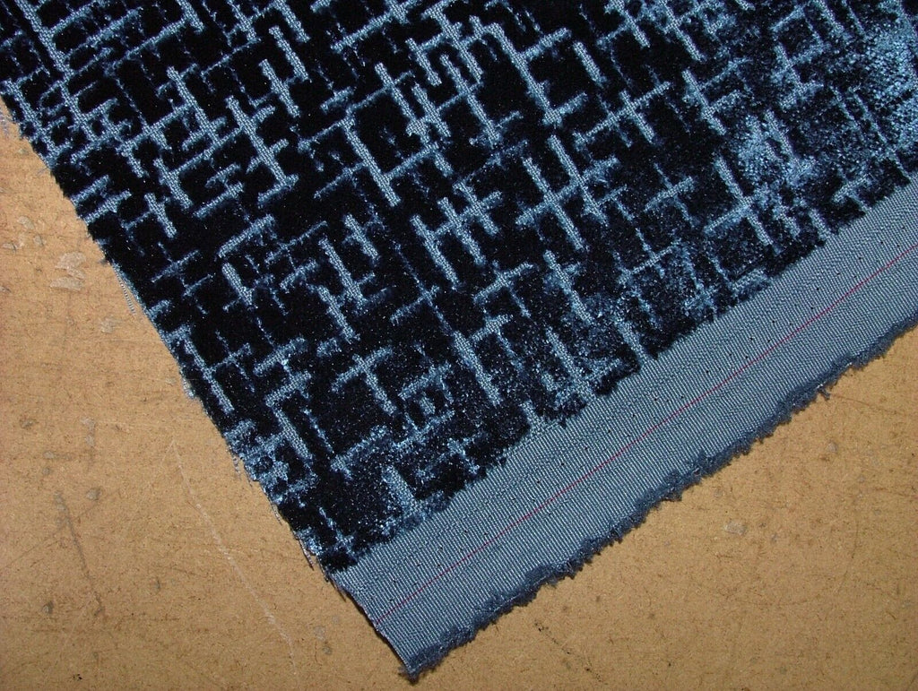 15 Metre Sapphire Blue Velvet Upholstery Cushion Curtain Fabric RRP £900.00