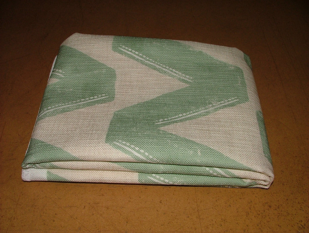 2 Metro Zigana Mare Agrifoglio Misto Lino Zig-Zag Tessuto - Tenda Fodera Cuscino11