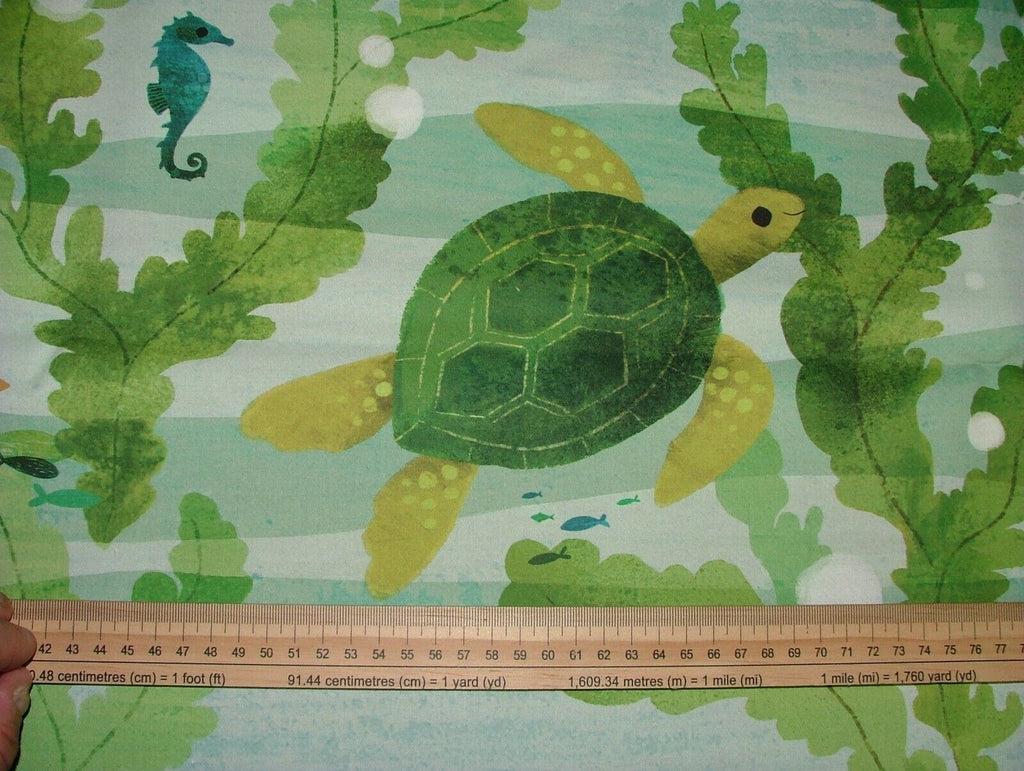 1.15 Metres Turtle Reef Romo Cotton Fabric Upholstery Cushion Curtain Villa Nova