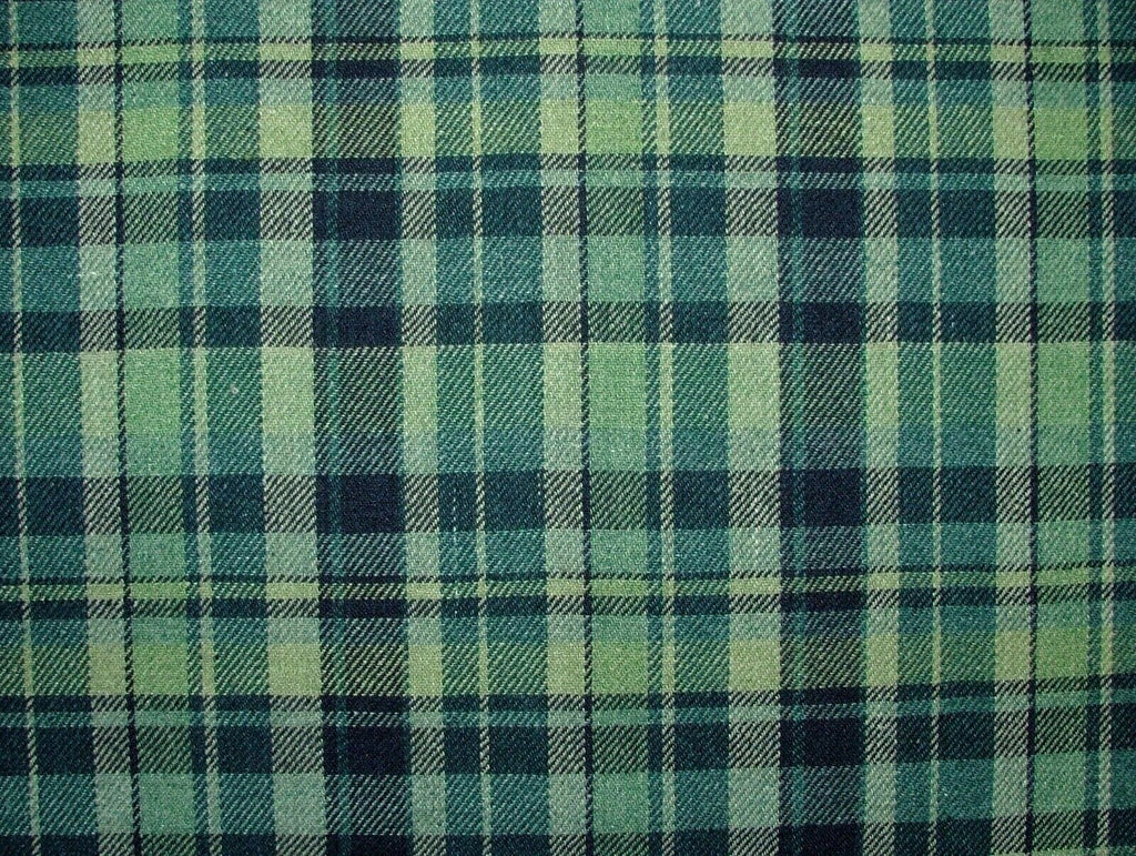 Ocean Highland Wool Blend Tartan Check Upholstery Grade Curtain Cushion Fabric