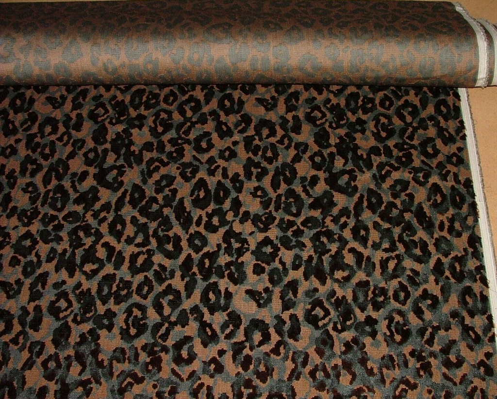 Romo Trixie Sienna Leopard Velvet Fabric Curtain Upholstery Cushion RRP £613.70