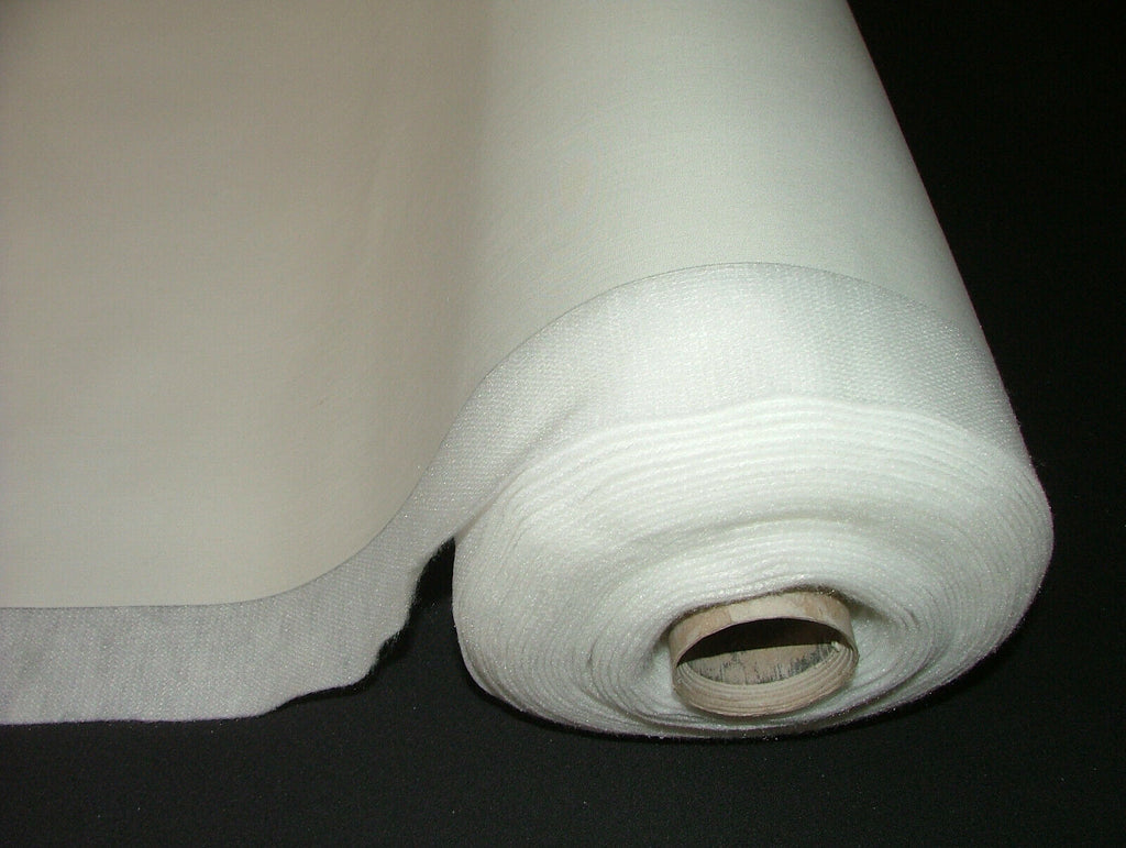 Bonded Interlining With 3 Pass Blackout Thermal Curtain Lining Ivory And White