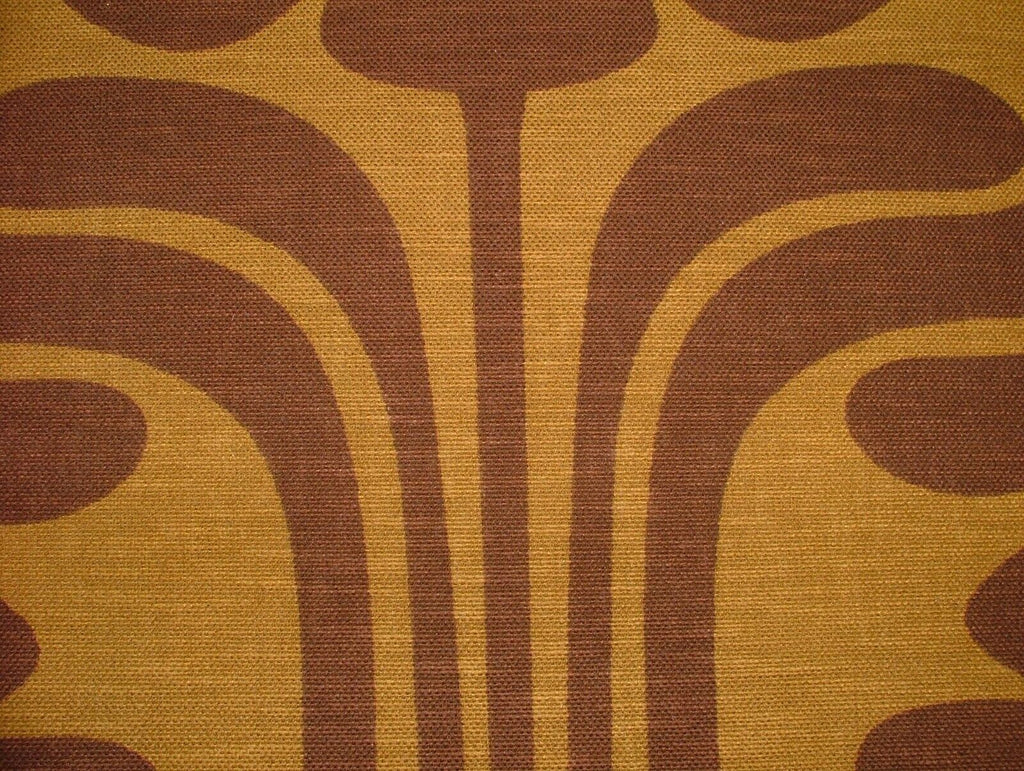 20m Orla Kiely SLUB COTTON CLIMBING DAISY OCHRE TAN Curtain Upholstery Fabric