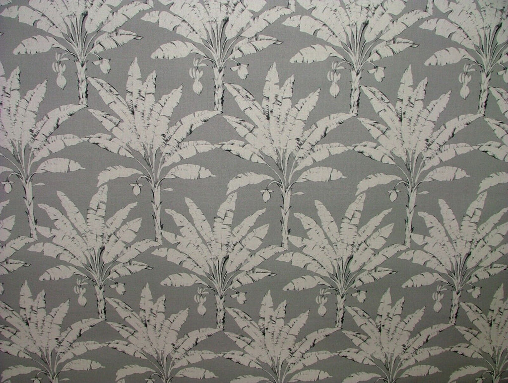 2.5 Metres iLiv Palm House Pewter Grey Cotton Fabric Cushion Curtain Upholstery