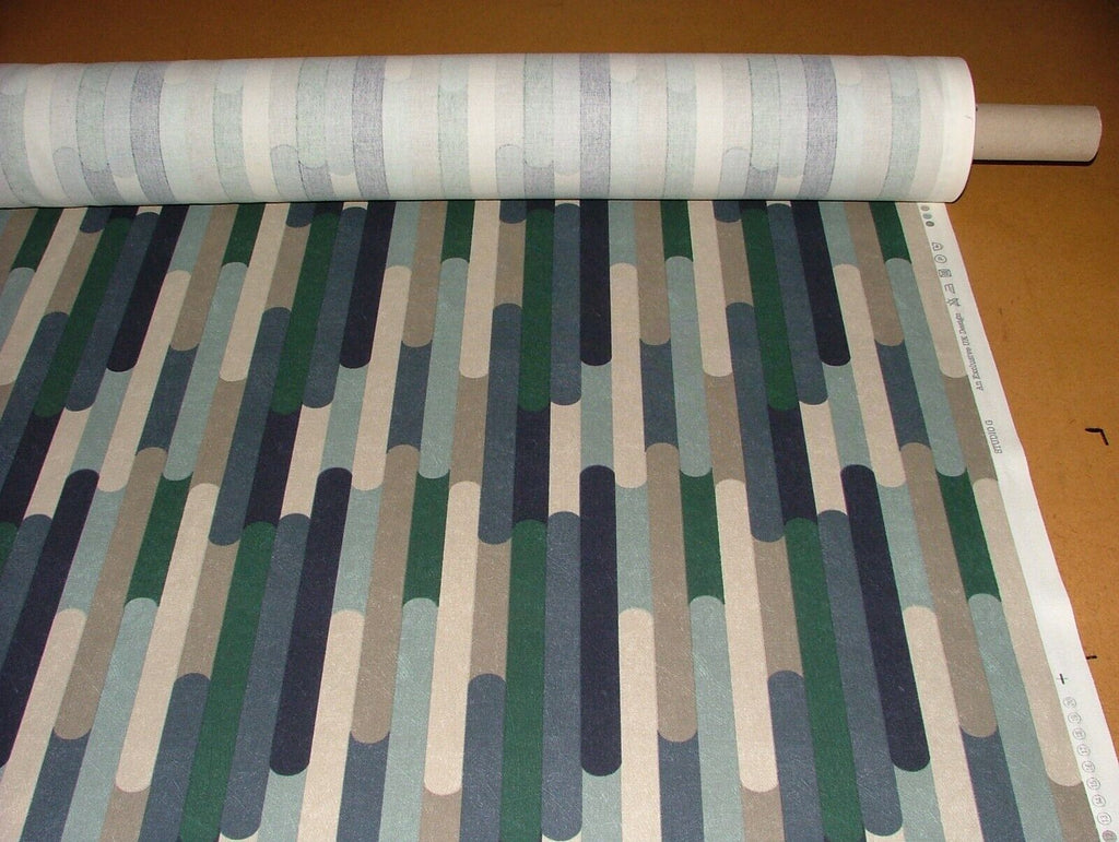 San Francisco Mineral Navy Cotton Curtain Upholstery Cushion Furnishing Fabric