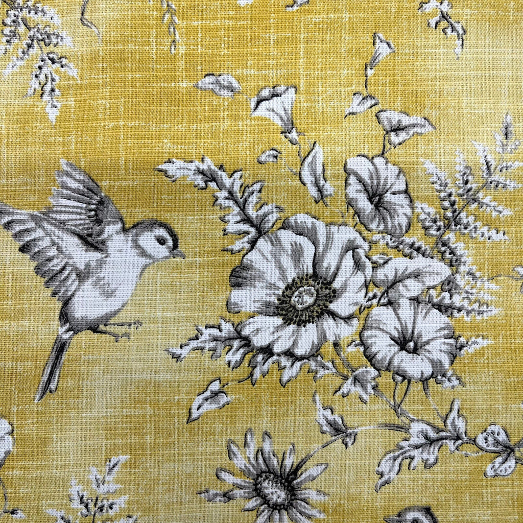 3.2m iLiv Finch Toile Buttercup Cotton Curtain Upholstery Cushion Blind Fabric