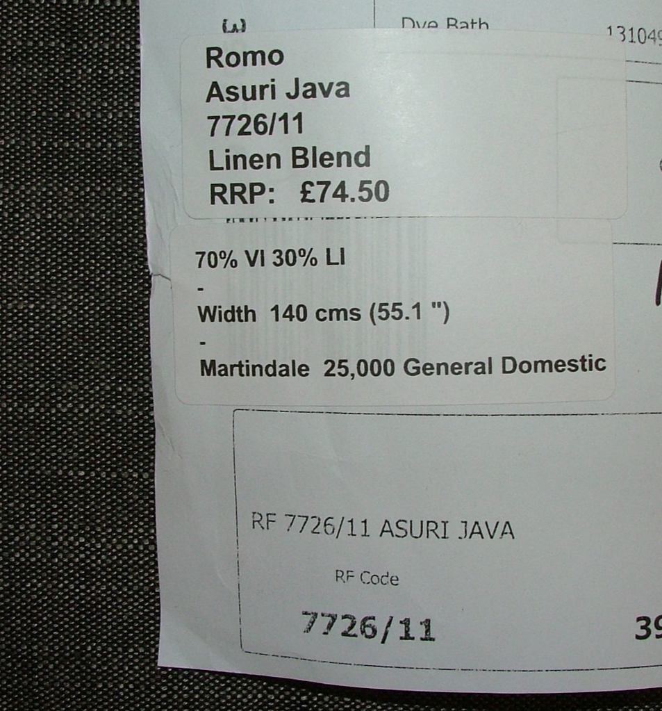 Romo Curtain Upholstery Fabric Asuri Java Linen Blend RRP £1005.75 - 13.5 Metres4