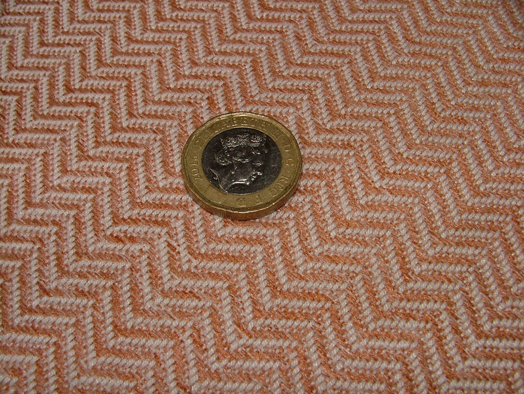 2.1 Metres iLiv Conway Coral Herringbone Fabric Upholstery Cushion Curtain9