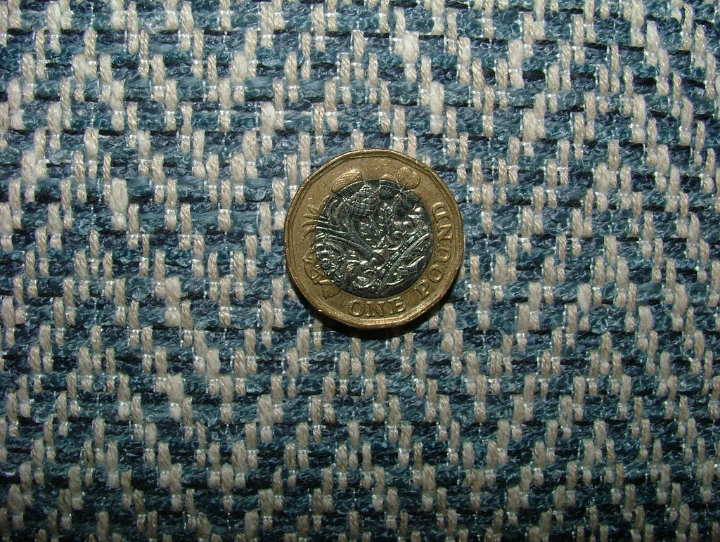 iLiv Woven Jacquard Fabric 4.5 Metre Summit Navy Blue Curtain Upholstery Cushion1