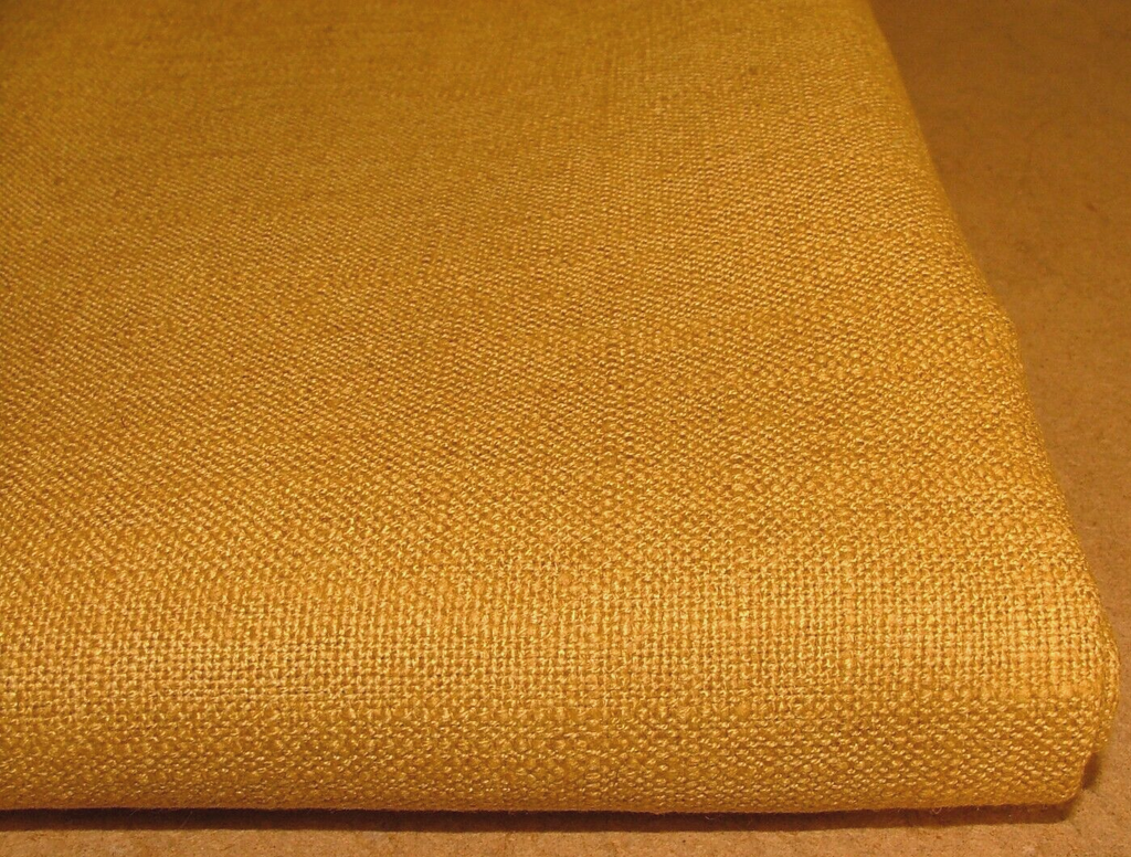 1 Metre Fryetts Liana Ochre Linen Blend Plain Fabric Cushion Upholstery Use5