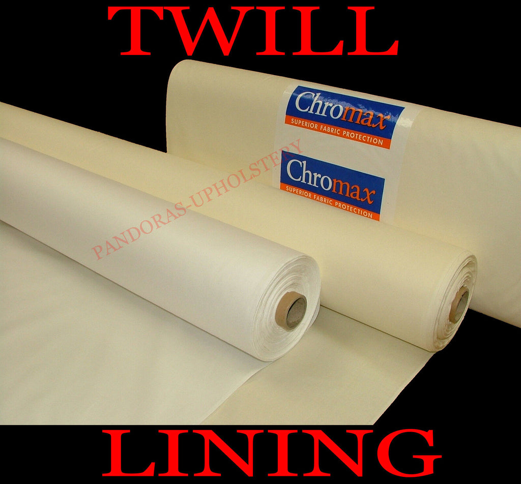 50 Metre Roll Easy Care Cream Twill Curtain Lining Premium Fabric UK Stock