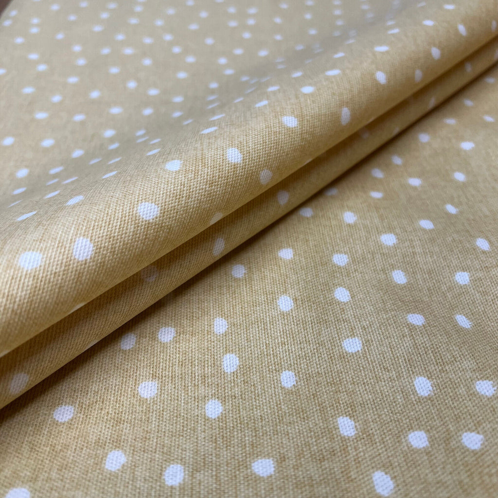 2.7 Metres iLiv Spotty Sand Woven Cotton Fabric Cushion Curtain Upholstery