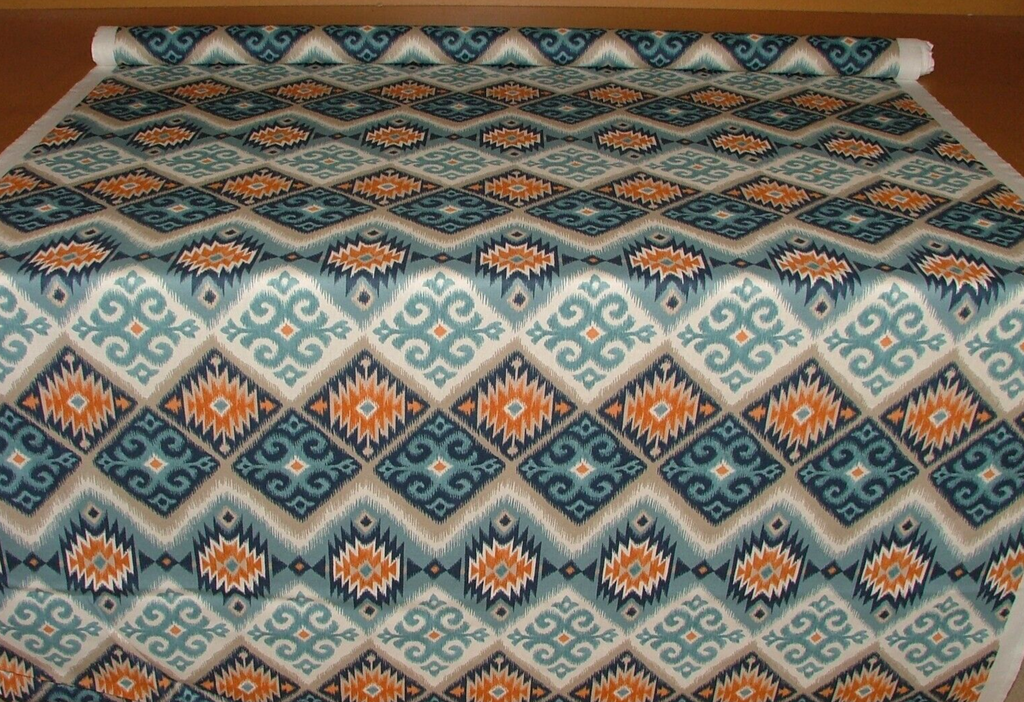 3.2 Metres iLiv Navajo Teal Woven Cotton Fabric Cushion Curtain Upholstery4