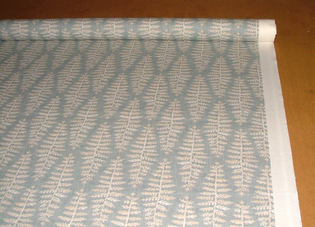 2.1 Metres iLiv Fernia Blue Mist Woven Cotton Fabric Cushion Curtain Upholstery