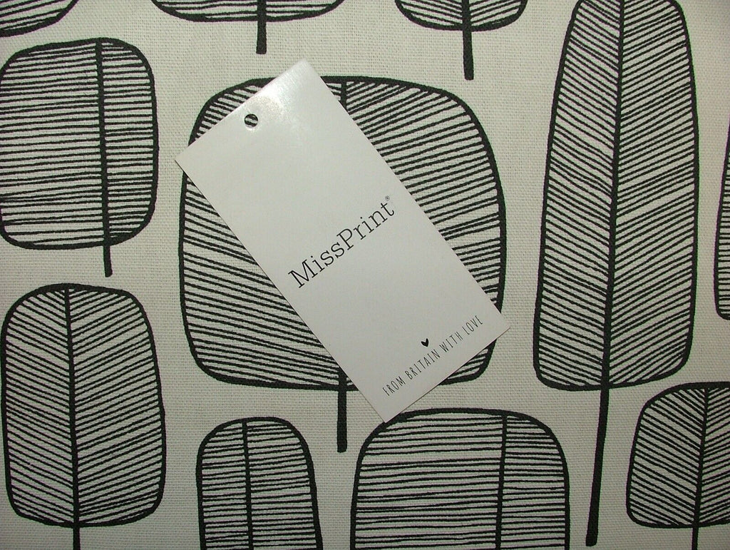 MissPrint Little Trees Monochrome Scandi Curtain Upholstery Cushion Fabric