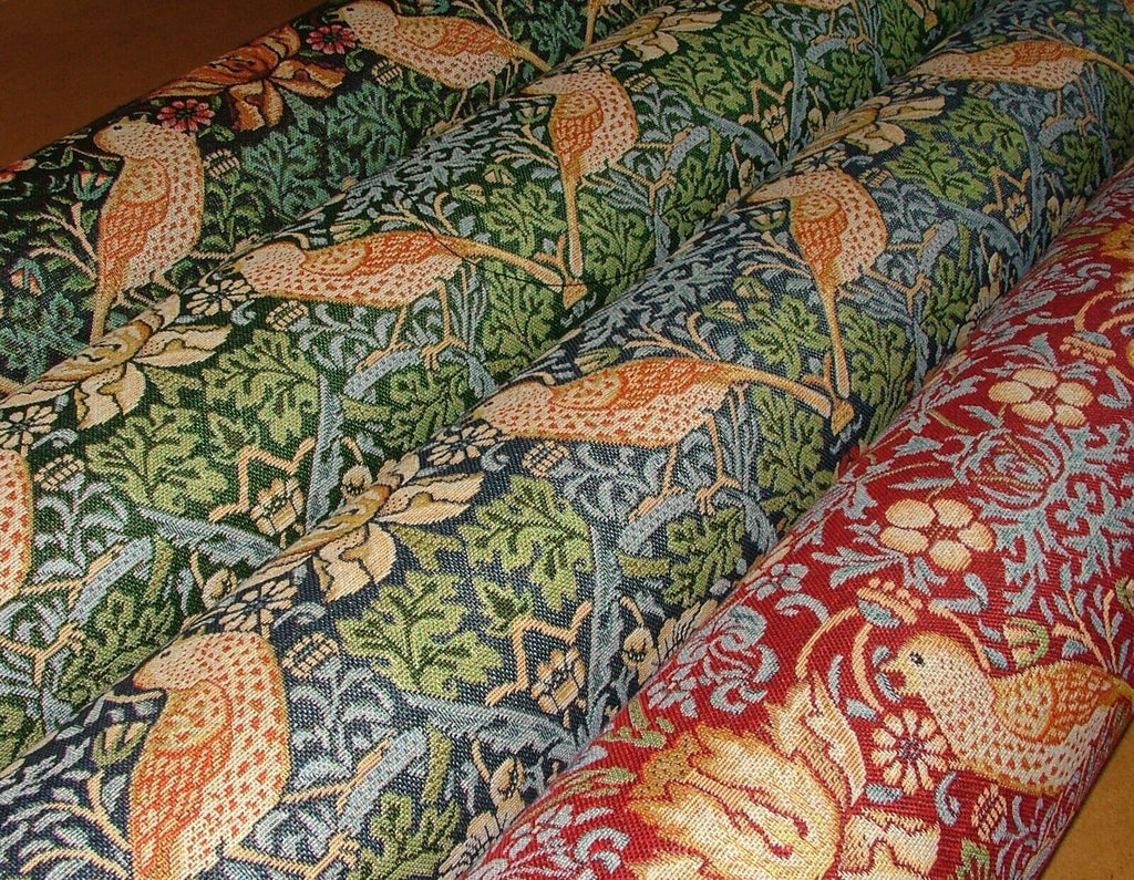 William Morris Strawberry Thief Tapestry Curtain Upholstery Cushion Fabric