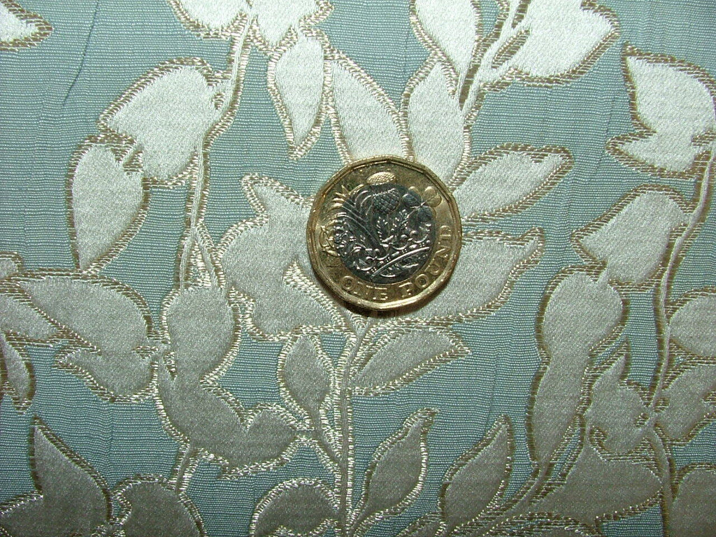 Verity Duckegg Woven Jacquard Curtain Upholstery Cushion Multi Use Fabric