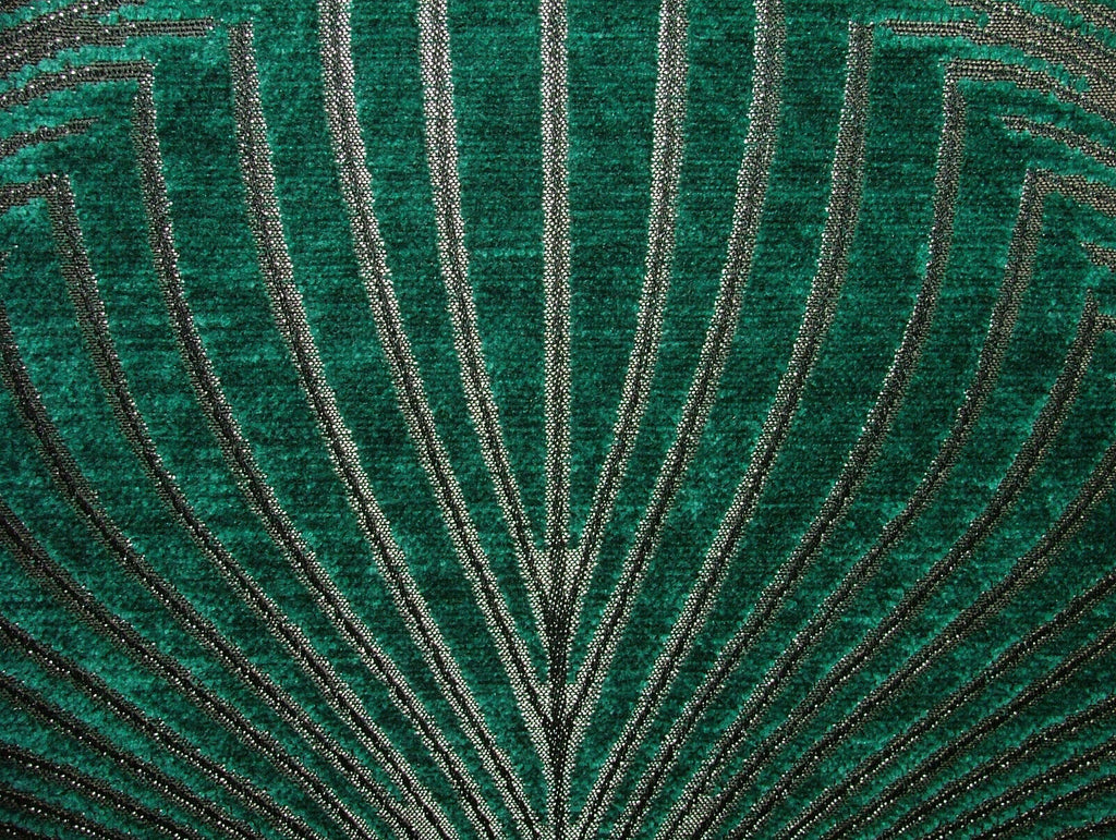 "New York" Art Deco Velvet Fibre Naturelle Curtain Upholstery Cushion Fabric