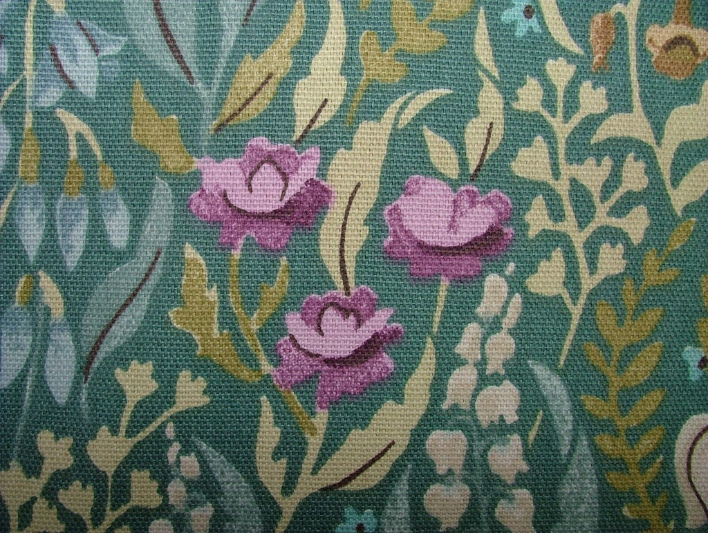 2.6 Metres Kelmscott Jade Woven Cotton Fabric Cushion Curtain Upholstery