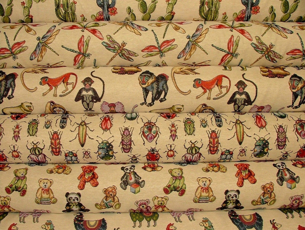 "Animal Tapestry" Designer Fabric Ideal For Upholstery Curtains Cushions Throws