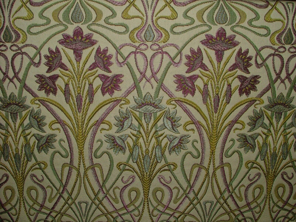 Art Nouveau Mulberry Thick Designer Jacquard Curtain Upholstery Cushion Fabric