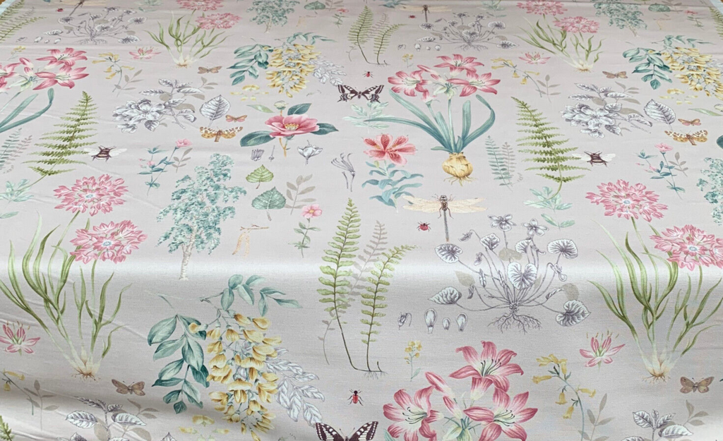 iLiv Cotton Curtain Fabric 3.8 Metres Observatory Orchid Upholstery Cushion0