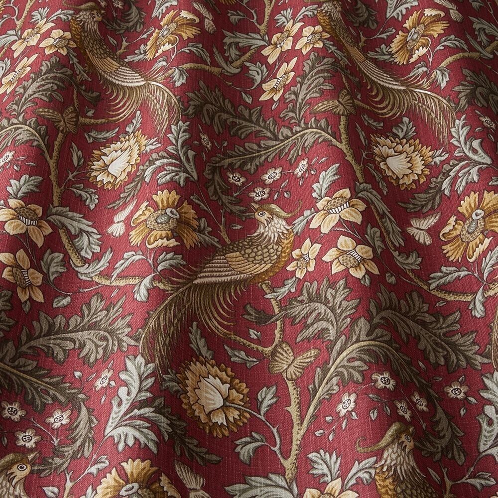 2.5 Metre iLiv Oakmere Carmine 100% Cotton Curtain Upholstery Cushion Fabric