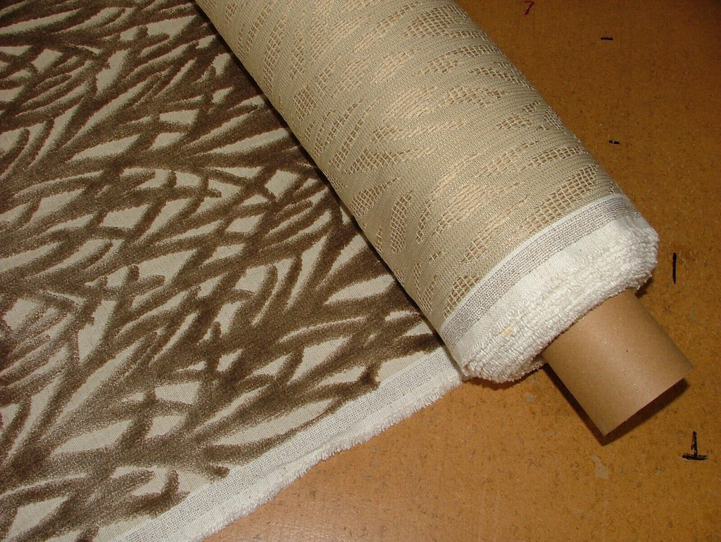 Arboretum Taupe Extra Thick Plush Velvet Curtain Upholstery Cushion Fabric