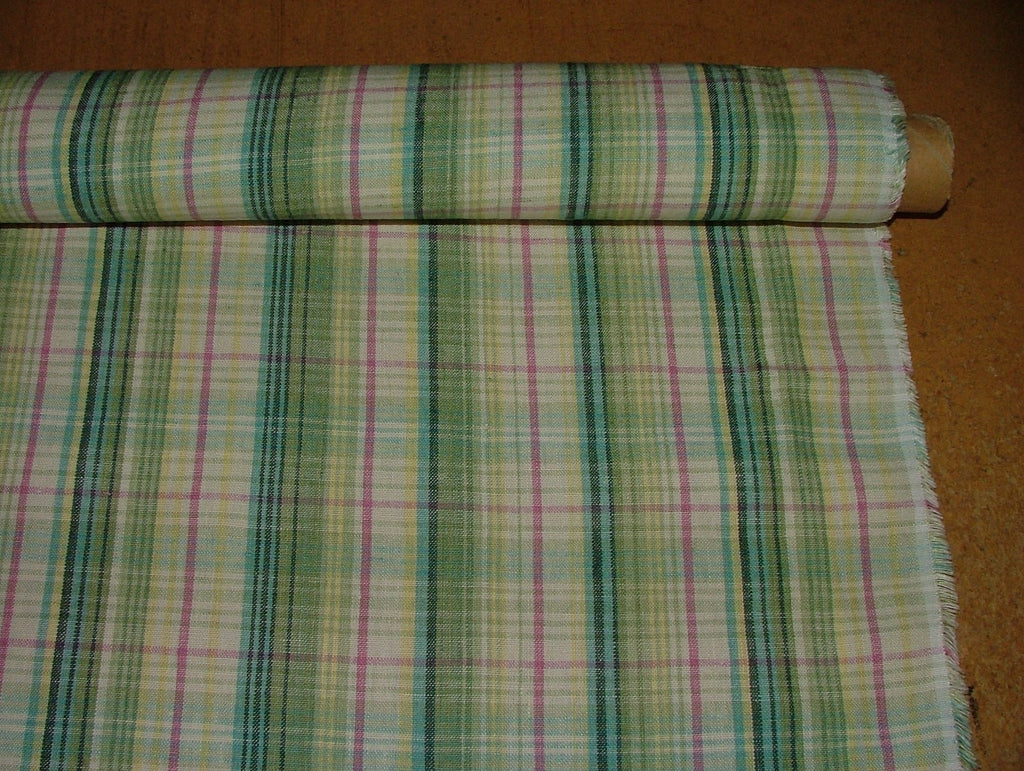 Marvic Textiles Linen Fabric CHALFORD LIME Upholstery Cushion 1.25 Metres7