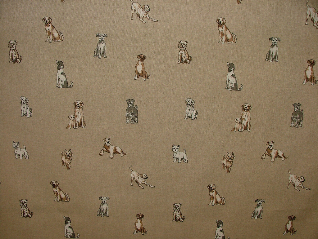 Mini Prints Country Side Animals Linen Look Fabric Curtain Upholstery Quilting