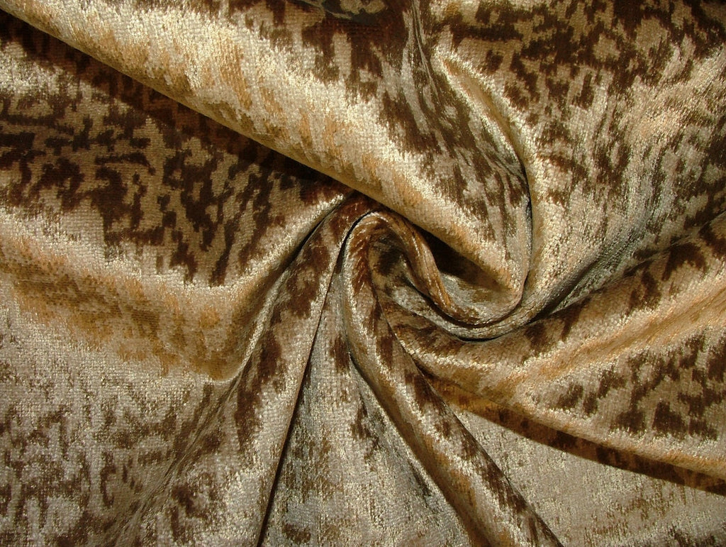 Curtain Fabric Plush Velvet  Lynx Gold Upholstery Cushion 15 Metre Roll10