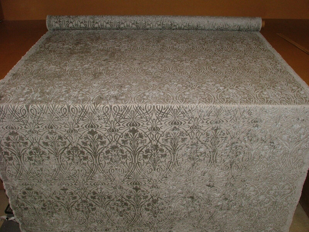 Art Nouveau Flint Grey Thick Chenille Fabric Curtain Upholstery Cushion Blinds