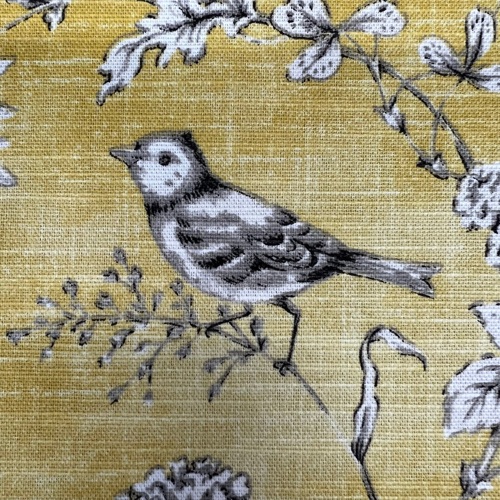 2m iLiv Finch Toile Buttercup Cotton Curtain Upholstery Cushion Blind Fabric