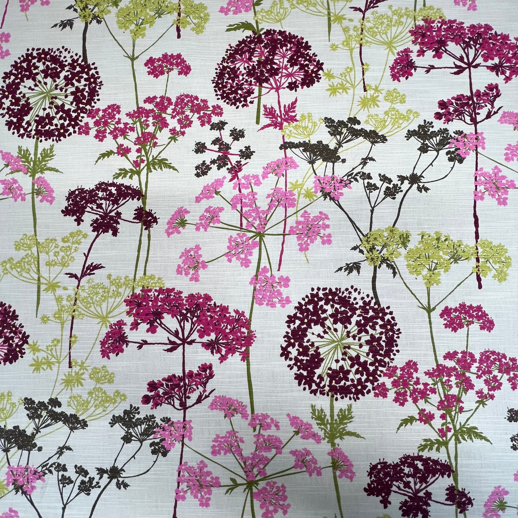iLiv Cotton Curtain Fabric 5 Metres Hedgerow Magenta Upholstery Cushion Blind4