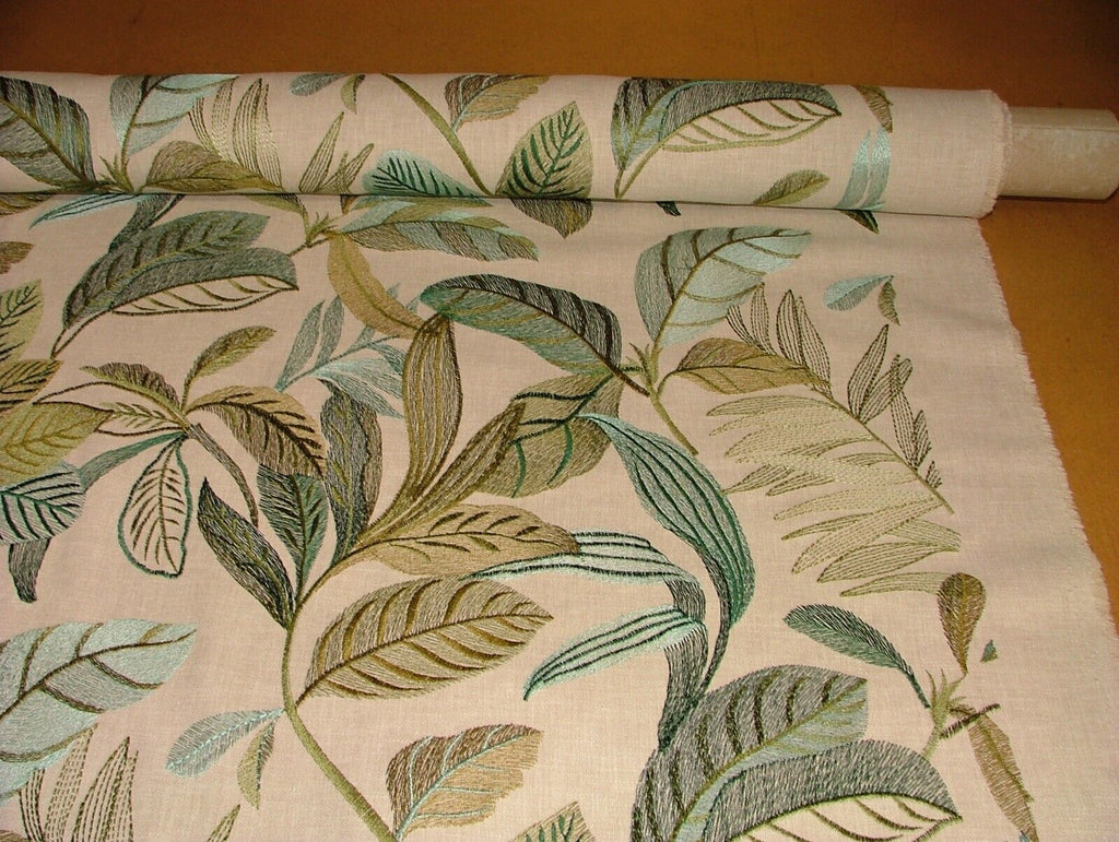 3.4 Metres iLiv Antigua Pistachio Embroidered Fabric Curtain Upholstery Cushion