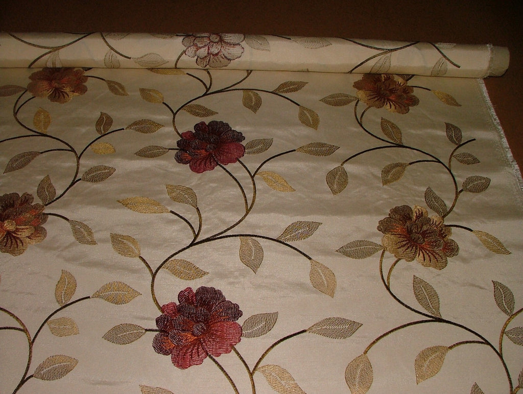 1.9m Prestigious Textiles Petal Ruby Faux Silk Fabric Upholstery Cushion Curtain5