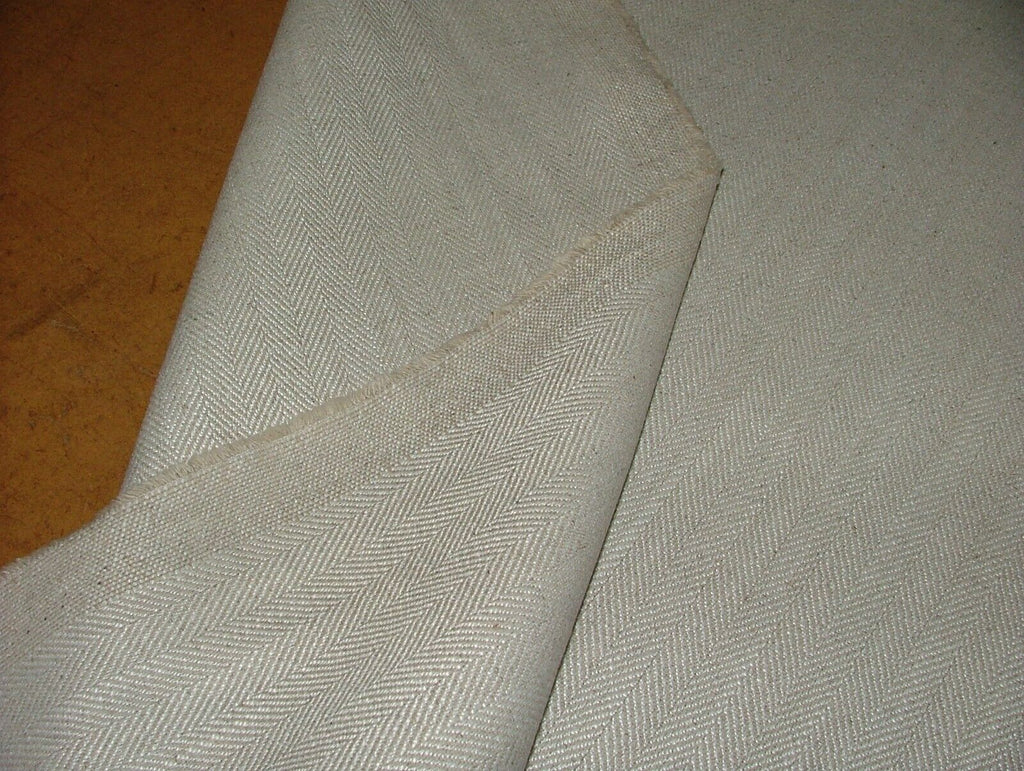 24 Metres Herringbone Natural Thick Woven Fabric Curtain Cushion Upholstery