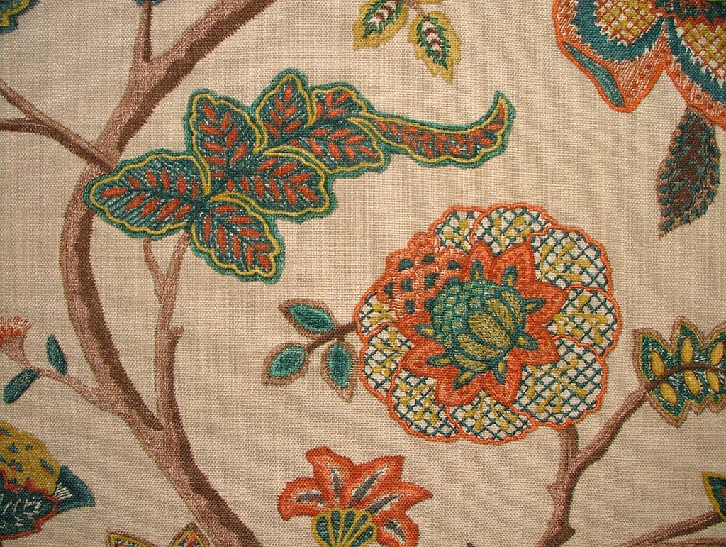 2.6 Metres iLiv Chanderi Papaya Linen Mix Fabric Cushion Curtain Upholstery