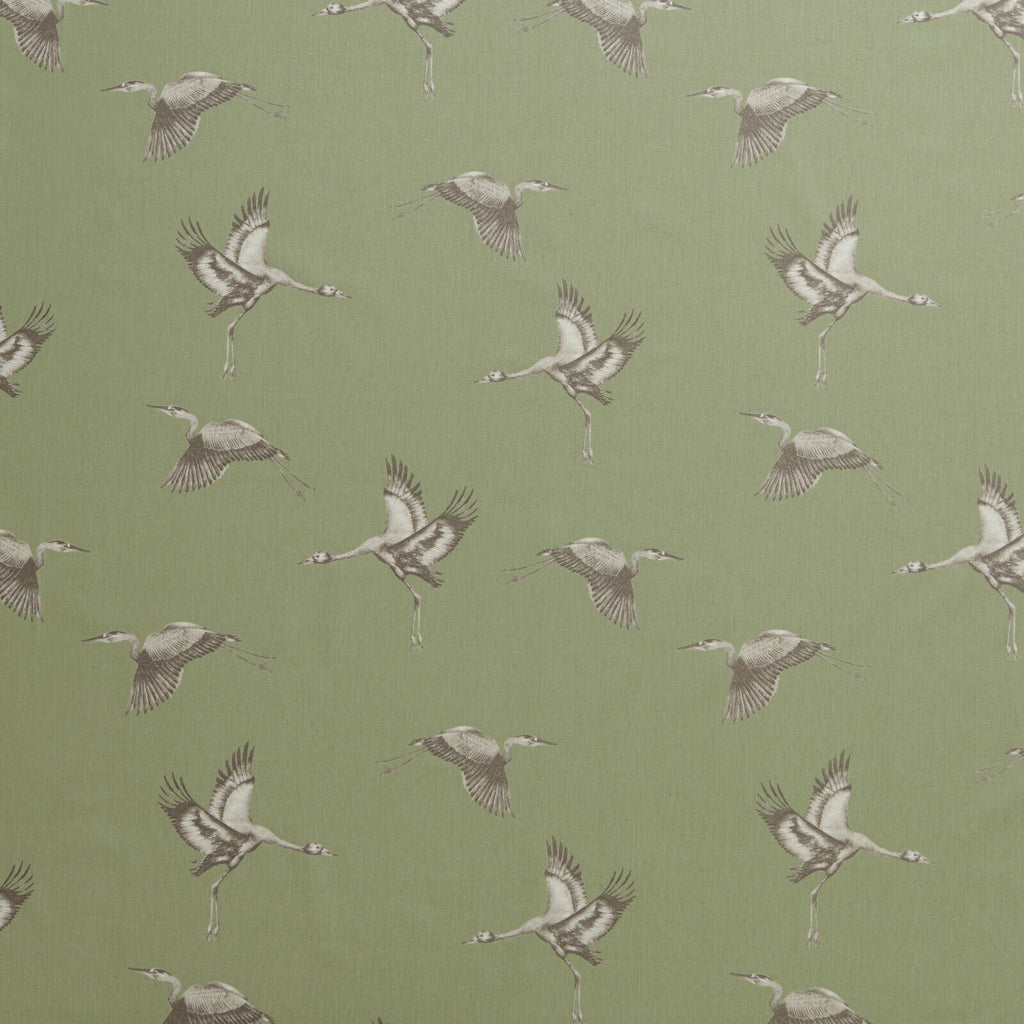 Flying Crane Birds Willow 100% Cotton Curtain Upholstery Cushion Blind Fabric