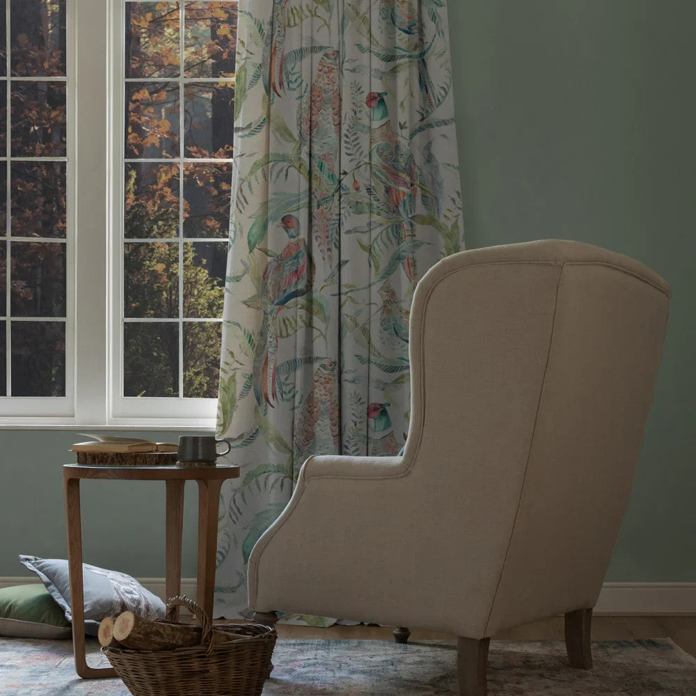 Pheasant Velvet Curtain Fabric Upholstery Cushion By VOYAGE MAISON 3 METRES19