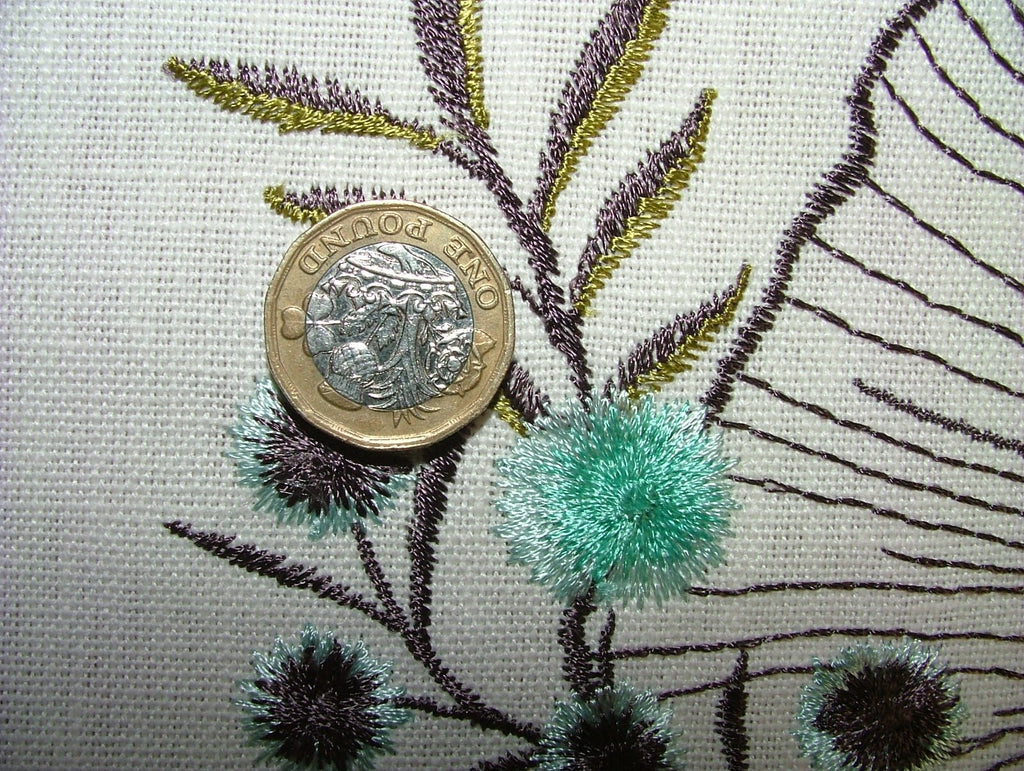 Embroidered Curtain Fabric 9 Metres Serengeti Marine Cushion Upholstery RRP £58511