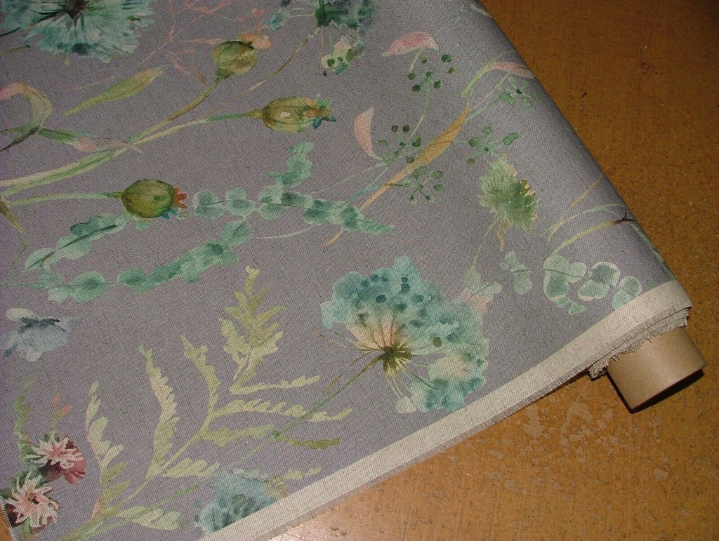 Country Journal Linen And Cotton Blend Floral Fabric Curtain Cushion Upholstery