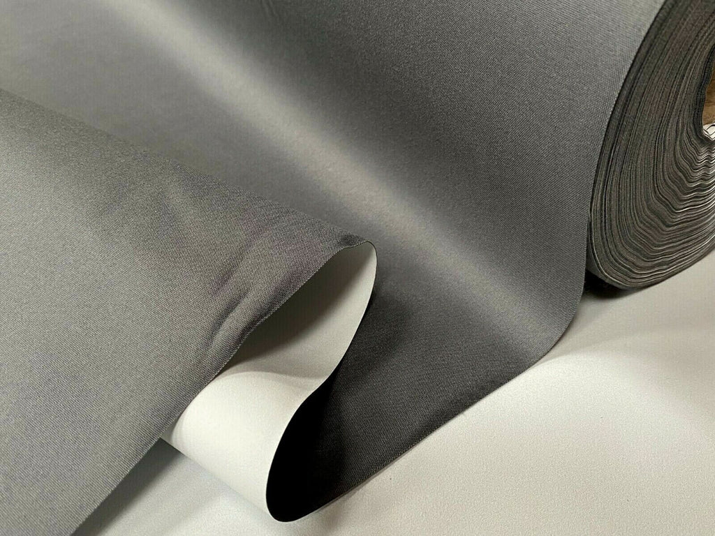 CHARCOAL GREY 3 Pass Black Out Blackout Material Thermal Curtain Lining Fabric