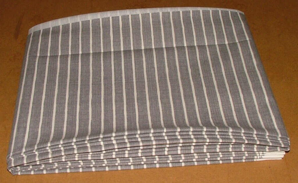 3.3 Metres iLiv Pencil Stripe Pewter Cotton Fabric Cushion Curtain Upholstery