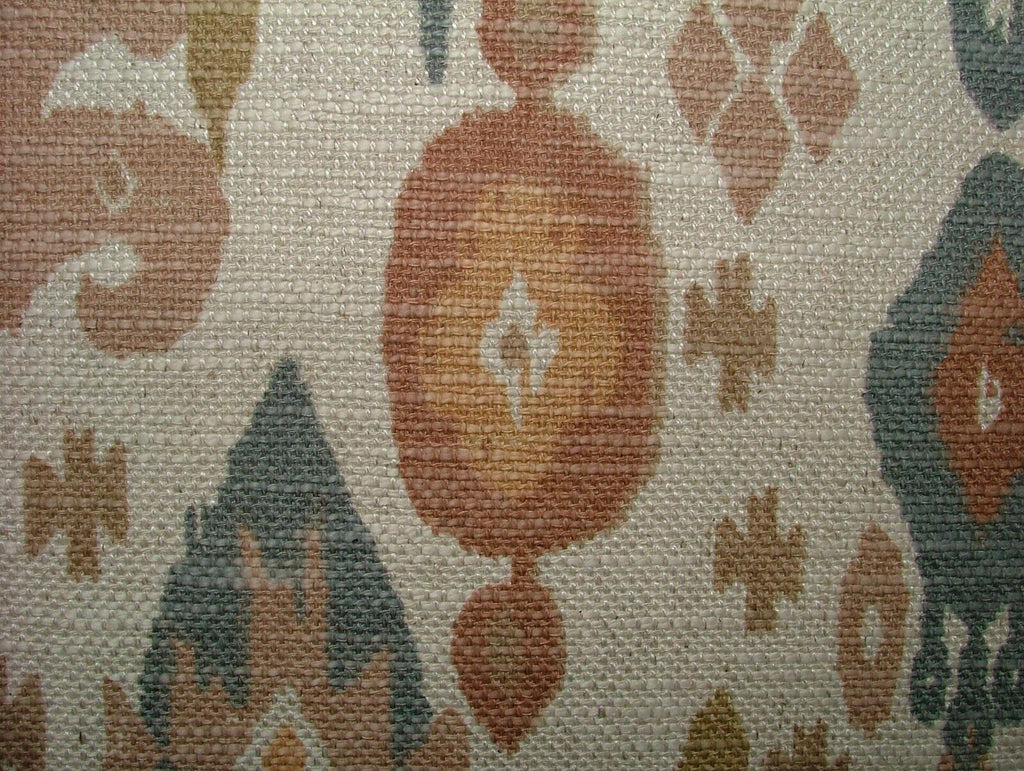 iLiv Boho Shell Ikat Linen Blend Cotton Curtain Upholstery Cushion Blind Fabric