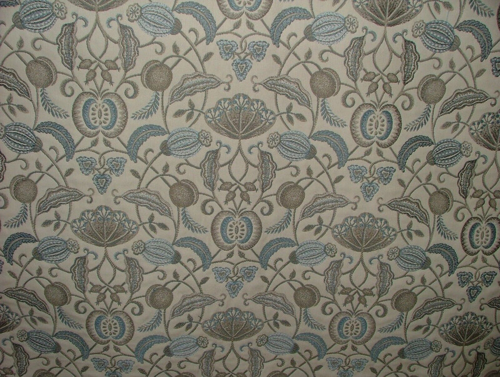 3.2 Mts Arts And Crafts Coxhall Dove Jacquard Curtain Upholstery Cushion Fabric