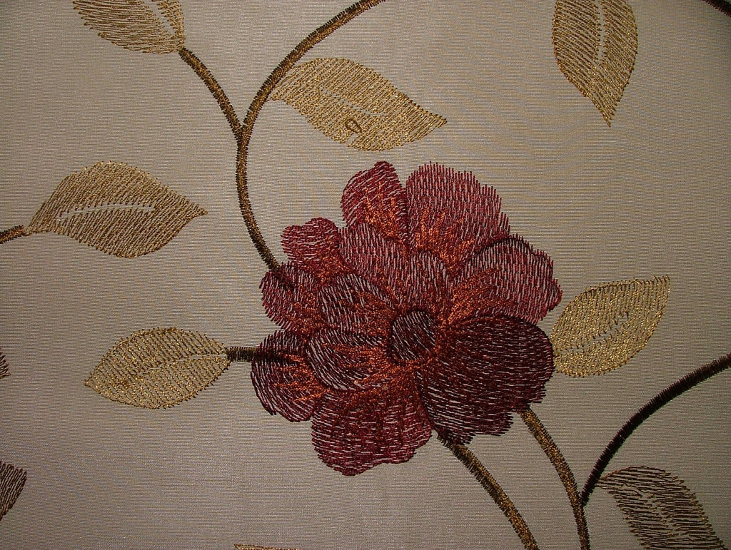 1.9m Prestigious Textiles Petal Ruby Faux Silk Fabric Upholstery Cushion Curtain7