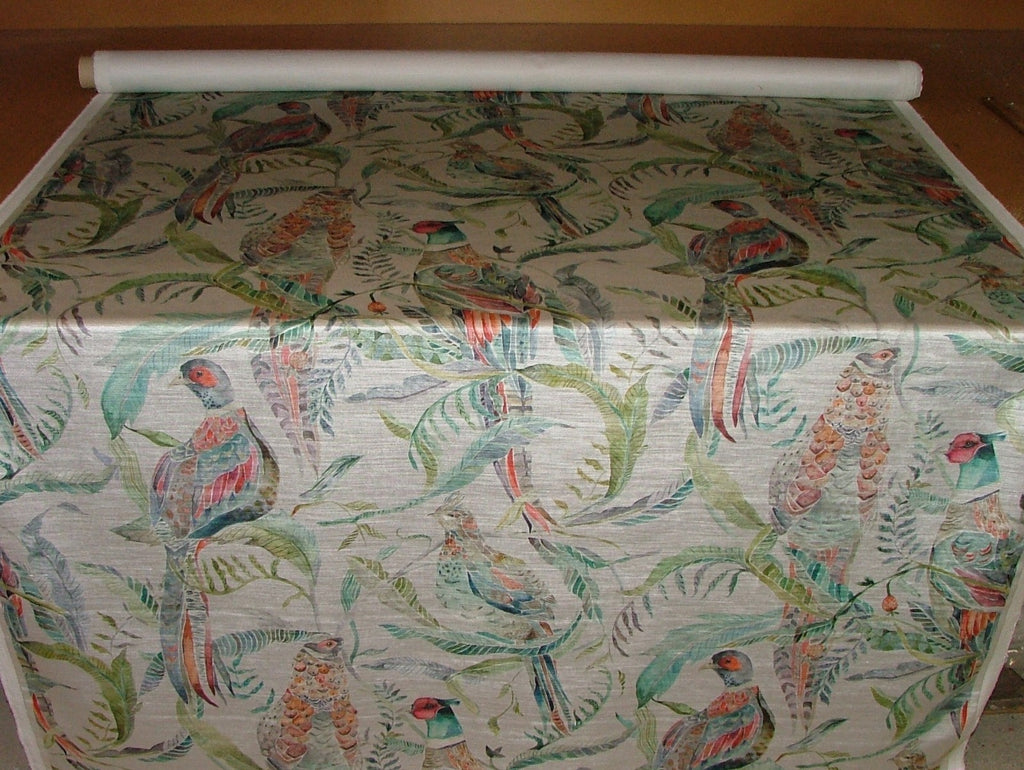 Pheasant Velvet Curtain Fabric Upholstery Cushion By VOYAGE MAISON 6.4 METRES2